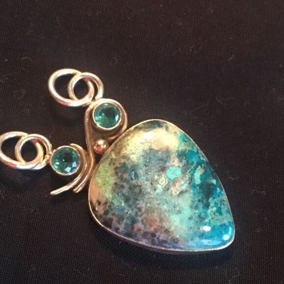 NWOT. Sterling Silver Azurite Pendant - Picture 4 of 9